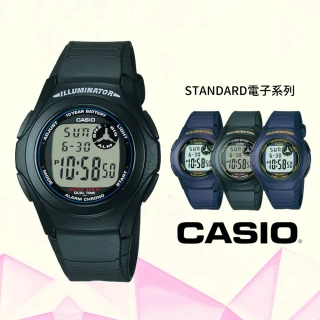 【CASIO 卡西歐】輕巧圓形電子錶(F-200W)
