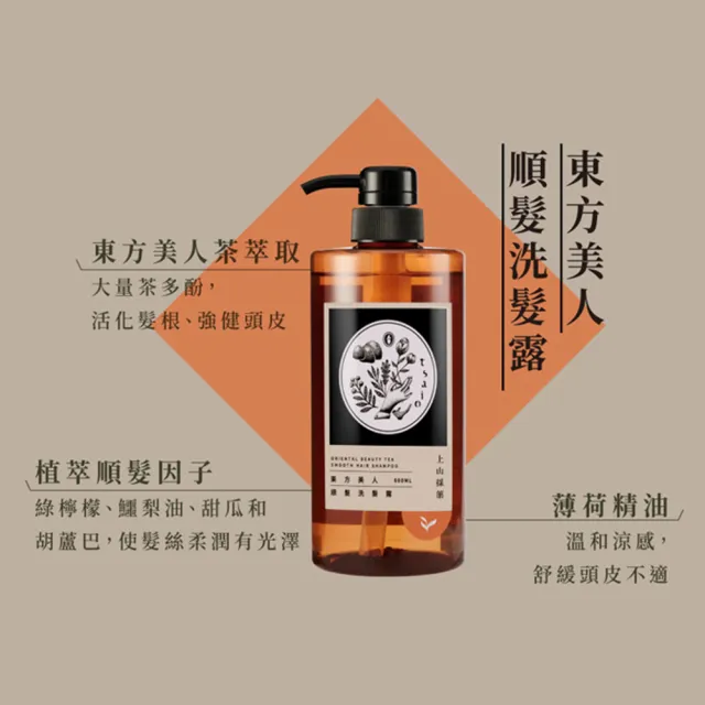 【tsaio 上山採藥】台灣茶系列洗髮露600ml(任選1入/金萱茶/紅玉/東方美人/文山包種洗髮精)