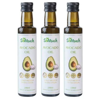 【壽滿趣】Somuch紐西蘭頂級冷壓初榨蒜香酪梨油-250mlx3(可生飲/低溫冷壓)