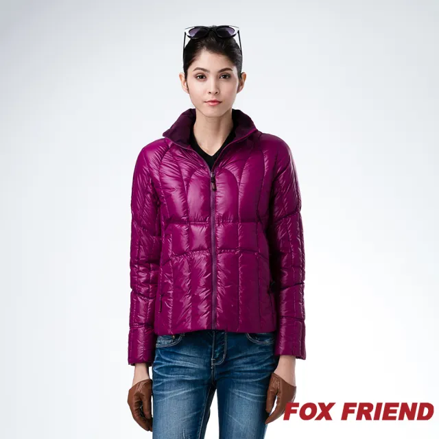 【FOX FRIEND 狐友】女裝 輕量壓格羽絨外套(1102I)
