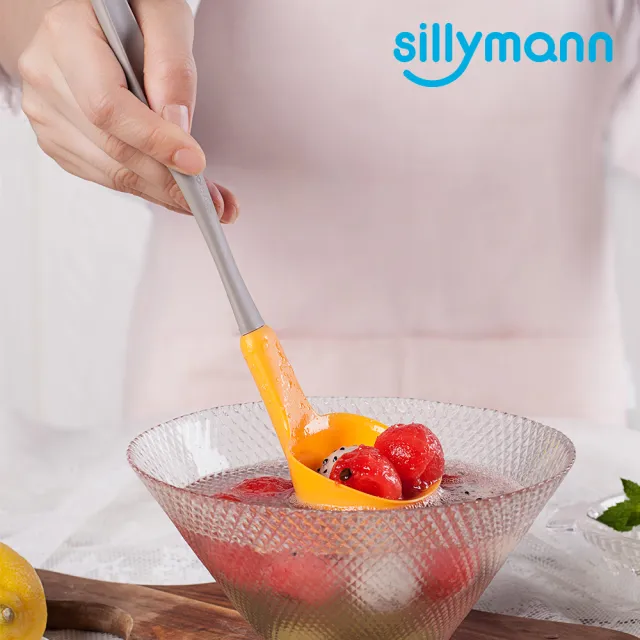 【韓國sillymann】100%鉑金矽膠長柄湯勺-小(鉑金矽膠可進洗碗機高溫清潔及沸水消毒)