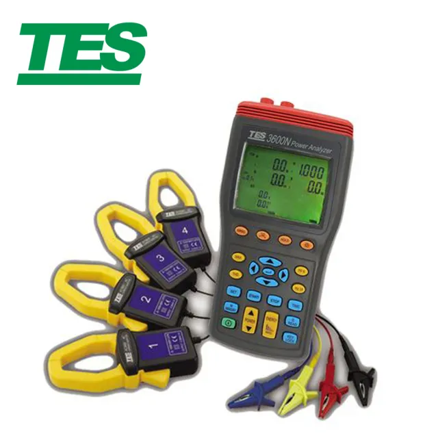 【TES 泰仕】TES-3600N 三相電力分析儀 USB介面(三相電力分析儀 電力分析儀)