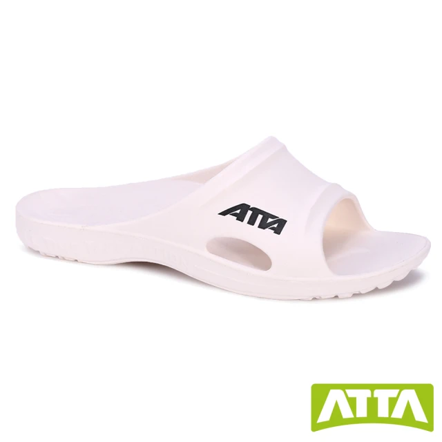 【ATTA】足底均壓★足弓支撐簡約休閒拖鞋(白色)