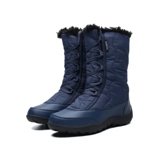 【MINE】機能防水防寒保暖時尚高筒雪靴(藍)