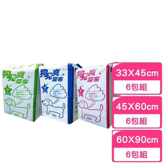【狗兒爽】寵物尿布*6包組(尿片/尿墊)