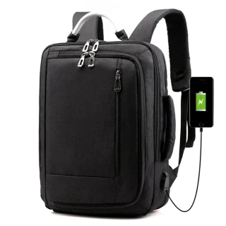 【iSPurple】城市漫步＊三層充電箱杆電腦後背包(3色可選)