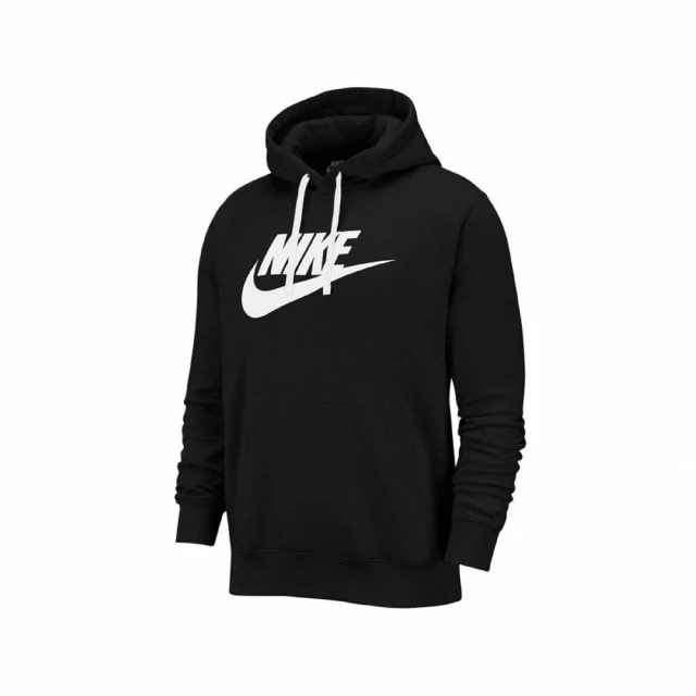 【NIKE 耐吉】帽T Pullover Hoodie 運動休閒 男款 基本款 連帽上衣 穿搭推薦 百搭 口袋 黑 白(BV2974-010)