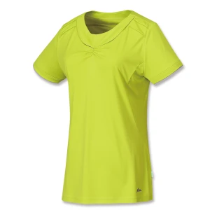 【Fit 維特】女-吸排抗UV U領上衣-蘋果綠 FS2111-42(U領上衣/抗UV/透氣)