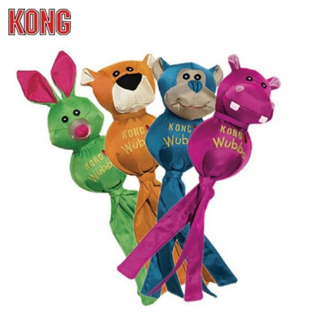 【KONG】Wubba Ballistic Friends 舞吧動物園-兔子/河馬/猴子/熊 S(犬玩具/狗玩具/啃咬)