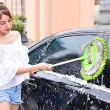 【EZlife】洗車不傷漆雪尼爾伸縮拖把(一拖3布)