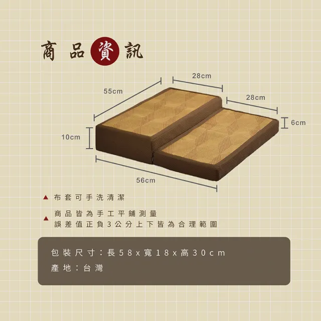 【莫菲思】戀香 紙纖方形手提式禪修拜墊/坐墊(跪墊 打坐墊)