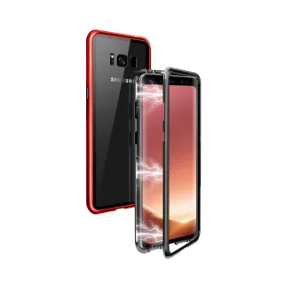 Samsung S8 金屬單面磁吸透明玻璃手機保護殼(S8手機殼 S8保護殼)