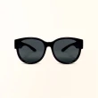 【ALEGANT】時尚豆沙紫圓框全罩式偏光墨鏡/外掛式UV400太陽眼鏡(外掛式/包覆式/寶麗來墨鏡/車用太陽眼鏡)