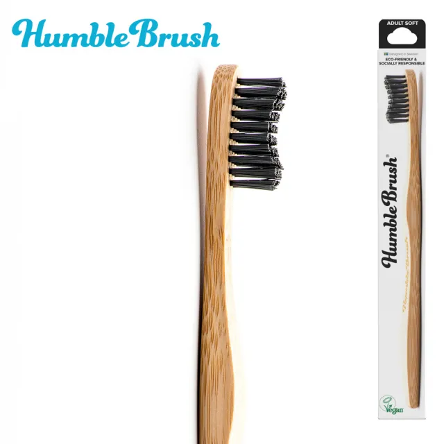 【Humble Brush 環保樂】瑞典竹製成人軟毛牙刷(5色)