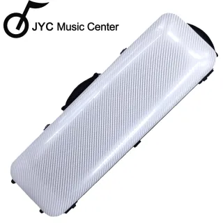 【JYC Music】JV-4001白色斜紋~4/4小提琴四方盒-輕量級複合材料(輕量級複合材料 小提琴盒)