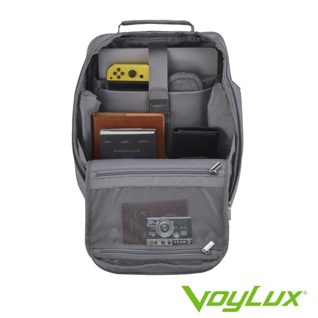 【VoyLux 伯勒仕】極簡系列時尚休閒後背包-35853xx(多層儲存大容量)