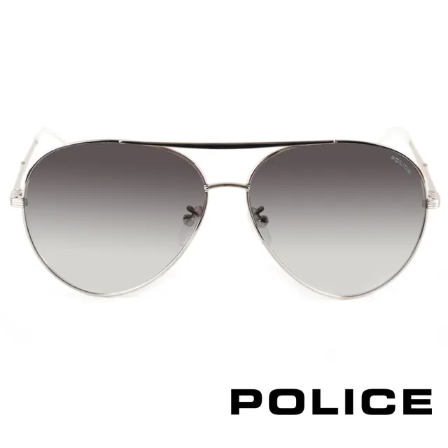 【POLICE】義大利經典簡約風太陽眼鏡(銀-POS8585-583X)