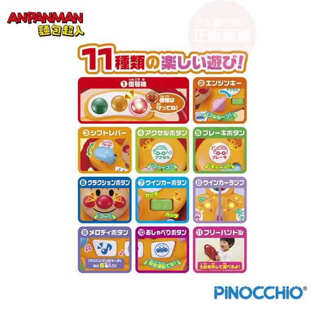 【ANPANMAN 麵包超人】官方商店  開心兜風GO！音樂方向盤