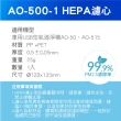 【KINYO】桌上型清淨機HEPA濾心 AO500-1(適用型號AO-505、AO-515)