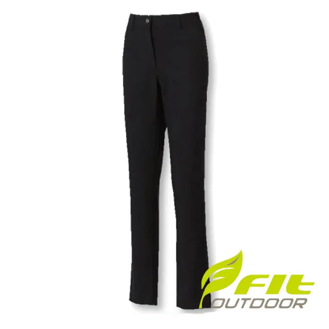 【Fit 維特】女-彈性吸排抗UV經典長褲-經典黑 HS2801-79(抗UV/長褲/休閒褲)