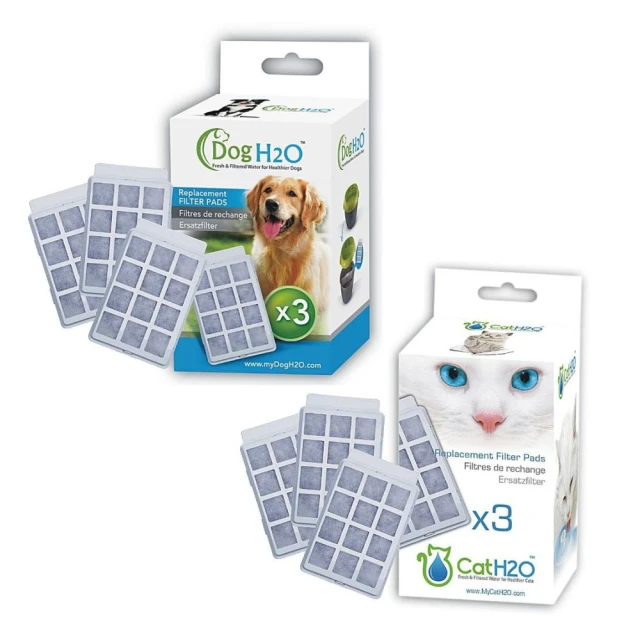 【Dog & Cat】活性碳濾棉3入*3盒組（DC-03）(寵物飲水機濾棉)