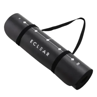 【ELECOM】ECLEAR 8mm可攜式瑜珈墊(黑)