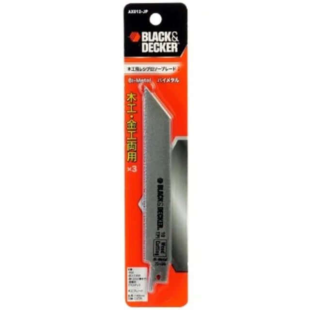 【Black+Decker】惡魔機專用軍刀鋸片木鐵工二用 AX012-TWZZ