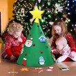 【Conalife】歡樂立體羊毛氈燈串聖誕樹-2組
