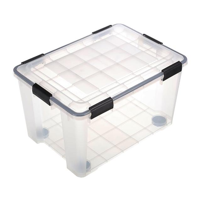 【特力屋】Fine 防潮整理箱 收納箱 附輪 55L 58.6x42.1x34.2公分