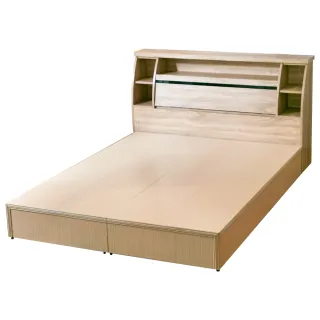 【A FACTORY 傢俱工場】藍田 日式收納房間2件組 床頭箱+床底 雙大6尺