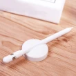 3D Air Apple Pencil防遺失矽膠保護筆帽/收納筆座套組(白色)