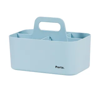 【LITEM 里特】Porta手提可堆疊整理盒/小/薄荷藍-3入(收納盒/小物收納箱/手提式/居家寢室/可堆疊)