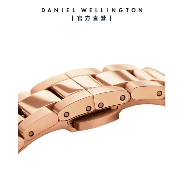 【Daniel Wellington】DW 手錶 Iconic Link 36mm精鋼錶 特調玫瑰金-白錶盤(DW手錶男錶女錶DW00100209)