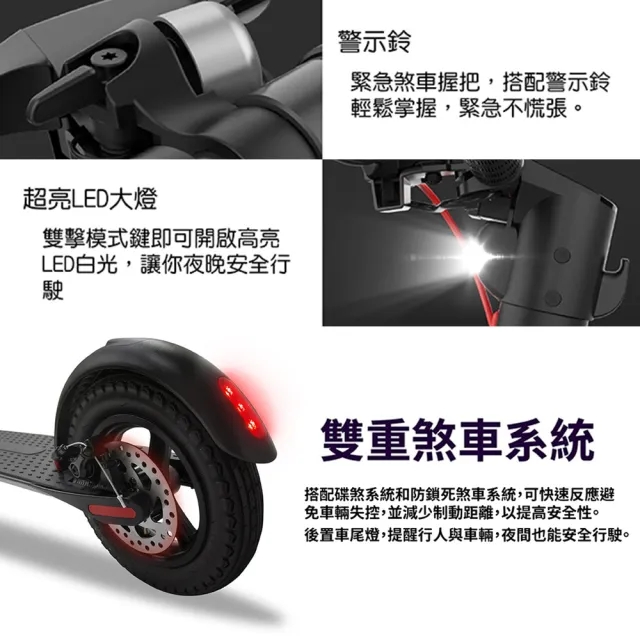 【CARSCAM】10吋輪胎雙鋰電外掛式電動折疊滑板車