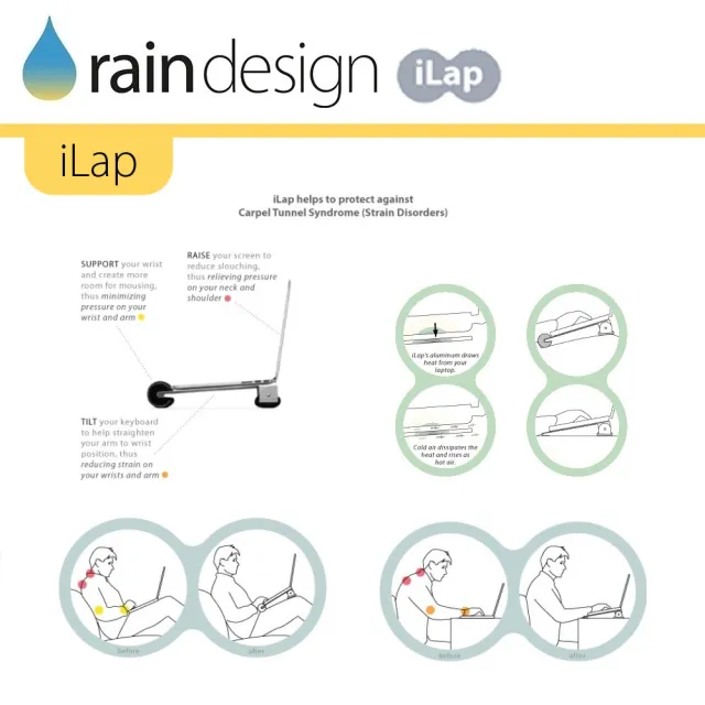 【Rain Design】iLap 膝上型筆電架