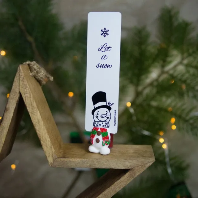 【MyBookmark】手工書籤-愛閱讀的雪人先生