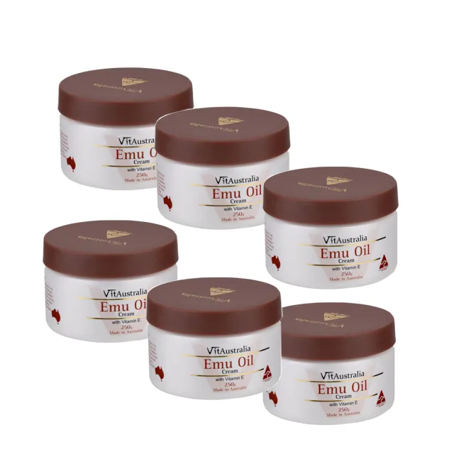 【Natures Care】VitAustralia 鴯苗鳥油滋潤霜含維他命E(6入組 250g/罐)