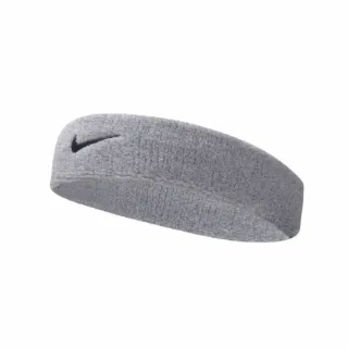 【NIKE 耐吉】頭帶 Swoosh Headband 男女款 運動休閒 吸濕排汗 髮帶 籃球 路跑 灰(NNN0705-1OS)