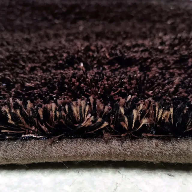 【山德力】歐密地毯 - 黑金 70x140cm(地毯 多色 溫暖 素色 長毛 生活美學)