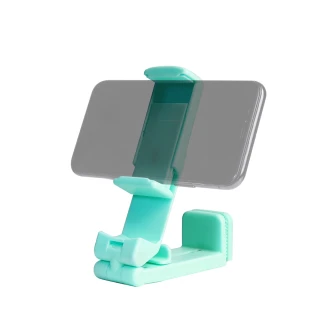 【peripower】MT-AM07 旅行用攜帶式手機固定座/旅行支架-湖光綠(可夾椅背桌板手機支架)
