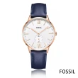 【FOSSIL】王者頌歌小秒針錶盤皮革男錶-白/42mm(FS5567)