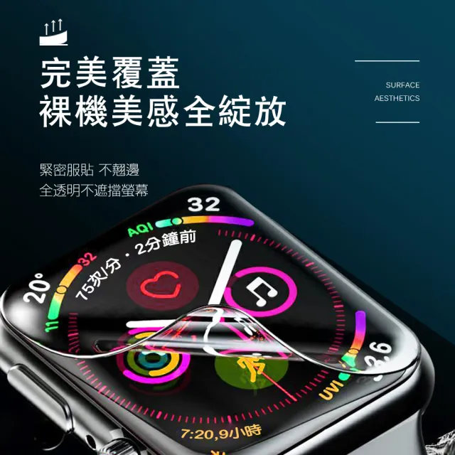 Apple watch 40mm 透明水凝膜智慧手錶保護貼(Apple watch保護貼)