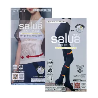 【salua 韓國進口】新版升級鍺元素顆粒護腰束腹帶(送鍺石塑身襪)
