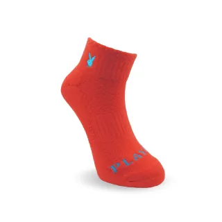 【PLAYBOY】1/4素色百搭運動襪-橙紅(運動襪/女襪/慢跑襪)