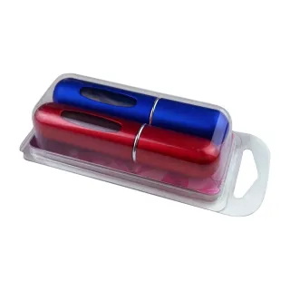 【MYBeauty】底充式液體噴霧填充瓶 旅行分裝/隨身收納(5ml 紅+寶藍)