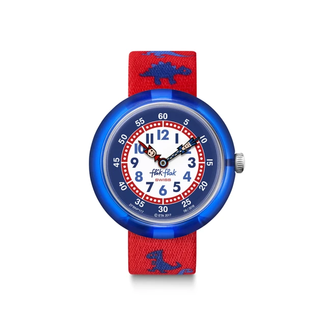 【Flik Flak】兒童手錶 侏儸紀公園 DINOSAURITOS 兒童錶 編織錶帶 瑞士錶 錶(31.85mm)