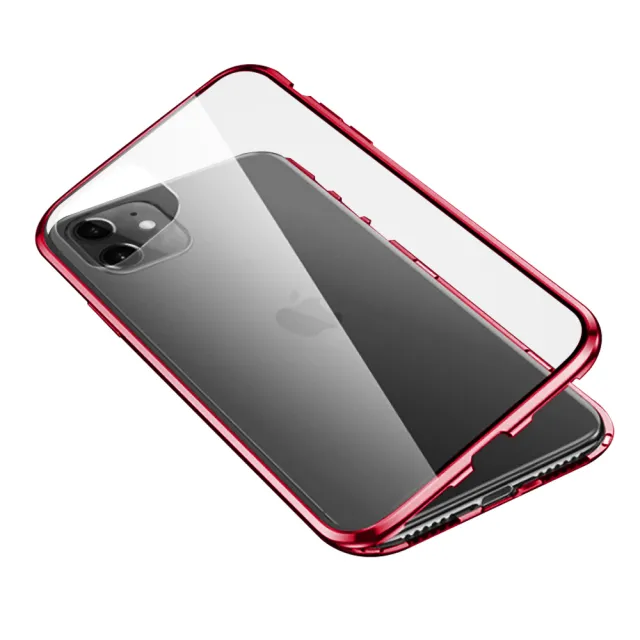 iPhone11 手機保護殼金屬全包覆磁吸雙面玻璃款(iPhone11保護殼  iPhone11手機殼)