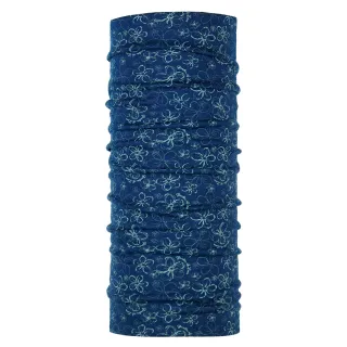 【ATUNAS 歐都納】美麗諾羊毛經典頭巾(PAC8850202花朵圖騰/藍/舒適/抗臭/抗UV/抗菌/抗臭/運動/單車/透氣)