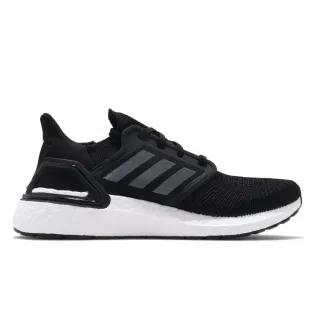 【adidas 愛迪達】慢跑鞋 UltraBOOST 20 男鞋 愛迪達 路跑 緩震 透氣 舒適 穿搭推薦 黑 白(EF1043)