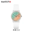 【SWATCH】Transformation系列手錶-徜徉天際/嬌嫩玫瑰/透明紅鏡/漸層光彩/薰衣草/藍白條紋/漸層藍彩(34mm)